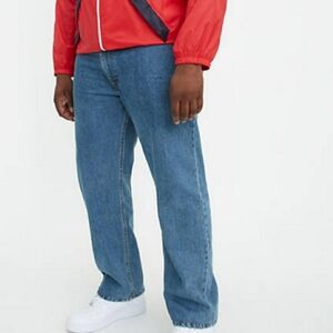 Levi's Mens 505 Regular Fit Straight Leg Denim Blue Jeans 44 X 29